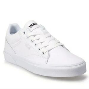 Vans Seldan white Leather lace up youth sneakers